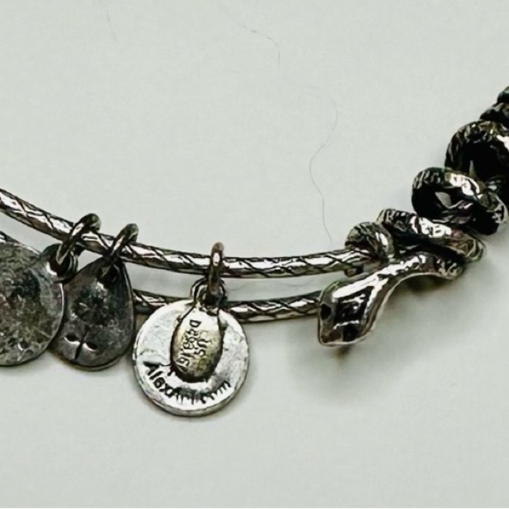 Alex & Ani Snake Charm Expandable Bangle Bracelet - Picture 2 of 2